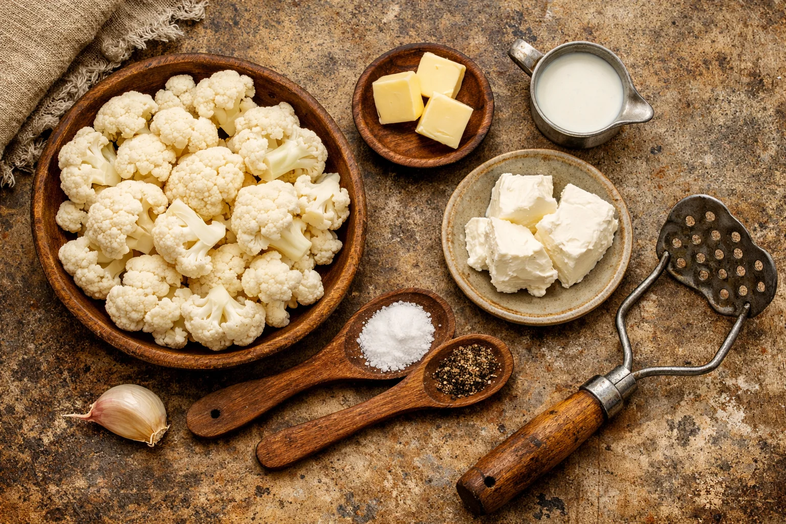 creamy cauliflower mashed potatoes