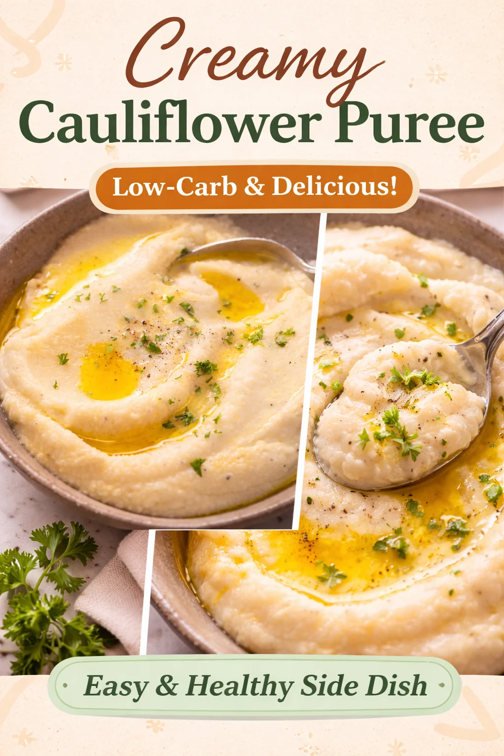 creamy cauliflower mashed potatoes