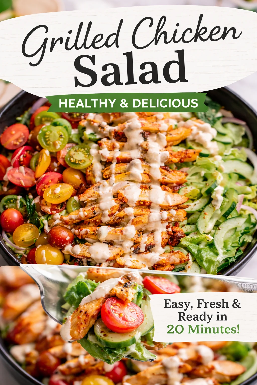 Savory Chicken Shawarma Salad with Creamy Dressing Bliss
