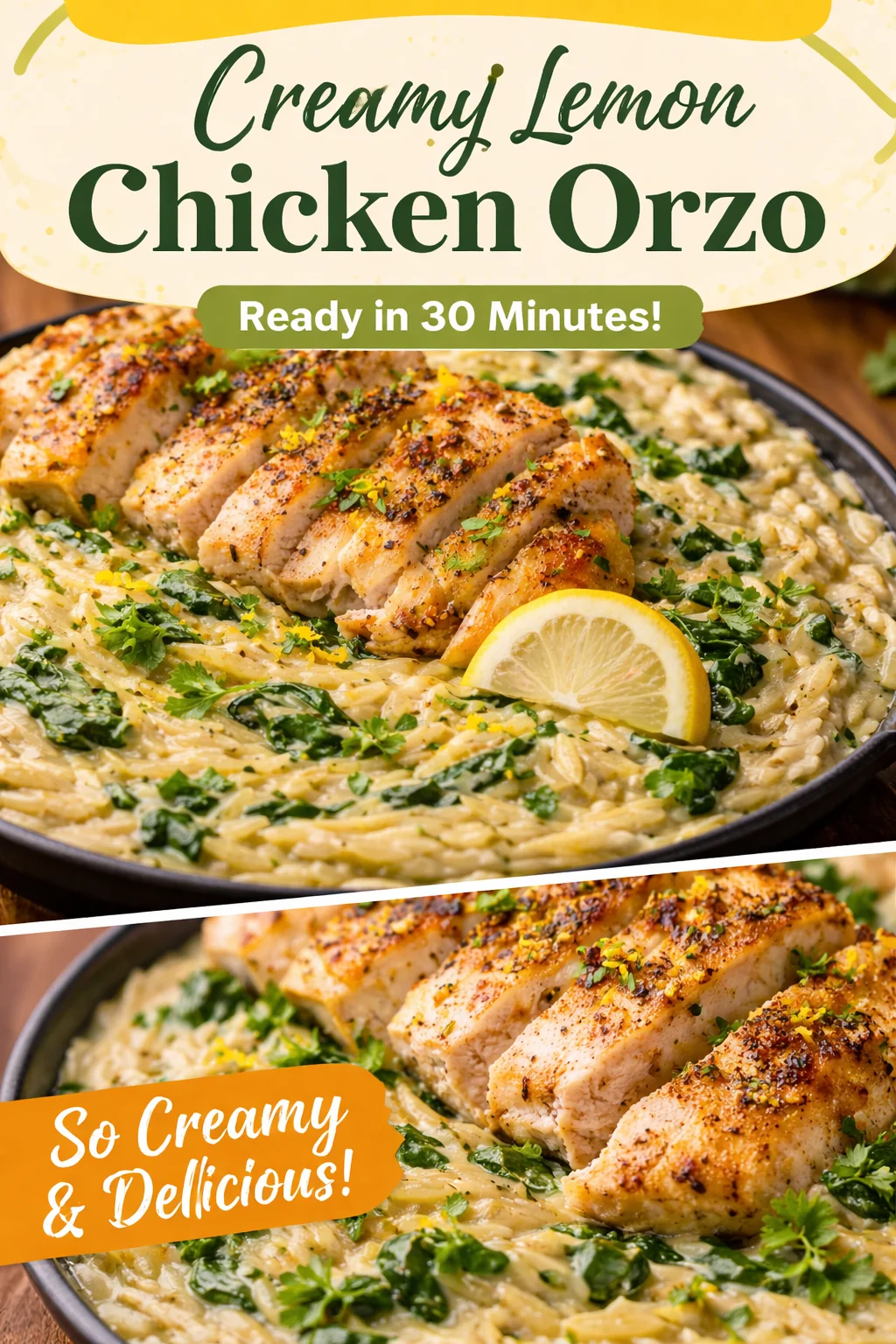 lemon chicken orzo