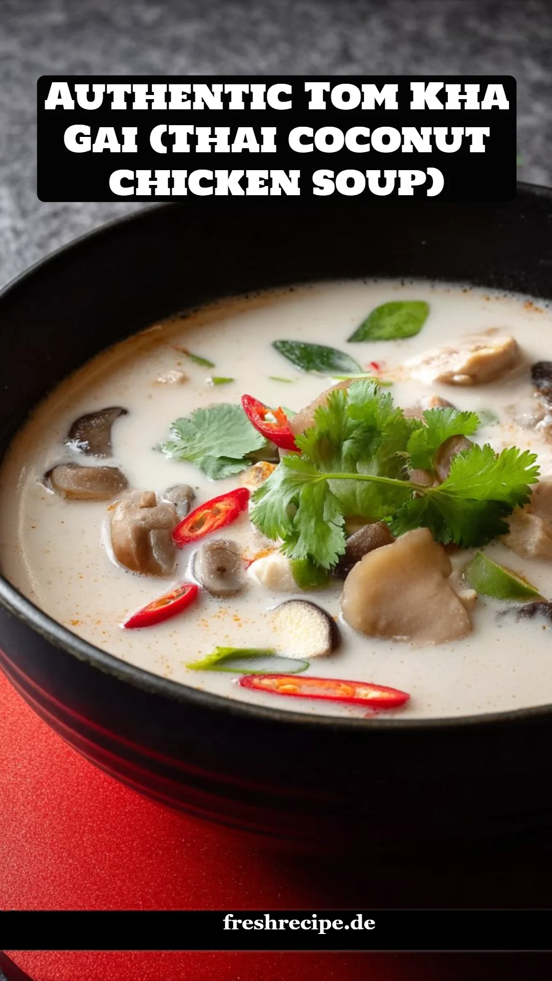 Authentic Tom Kha Gai (Thai coconut chicken soup)