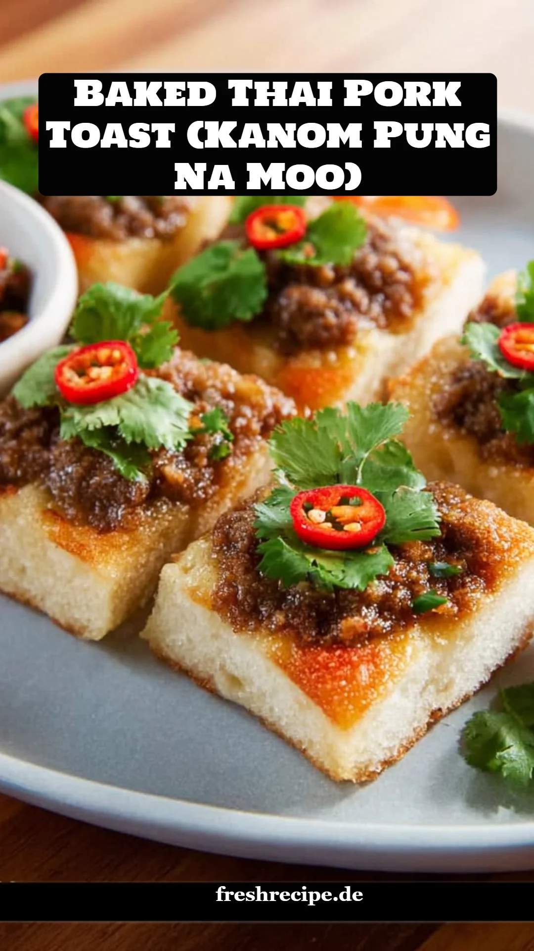 Baked Thai Pork Toast (Kanom Pung Na Moo)
