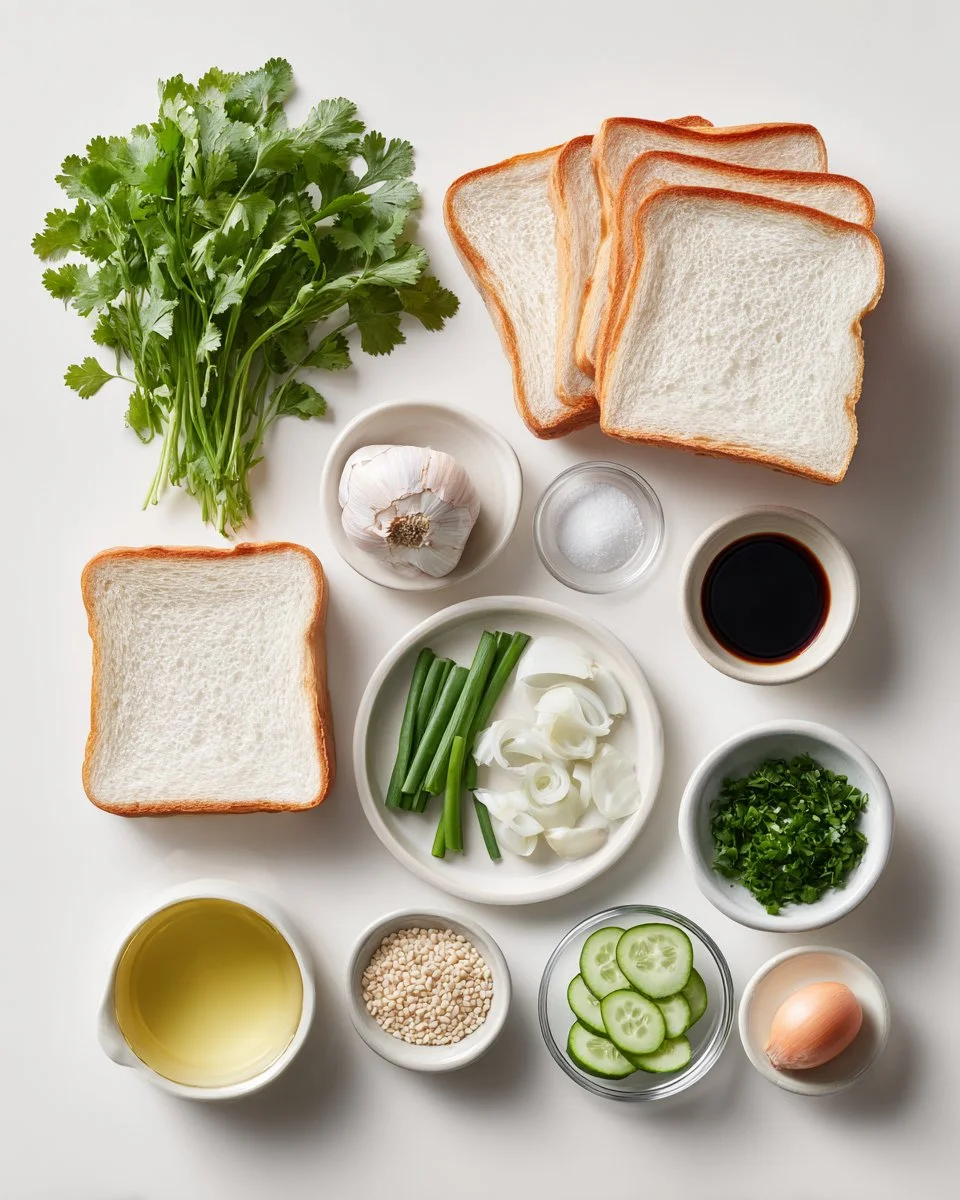 Baked Thai Pork Toast (Kanom Pung Na Moo)