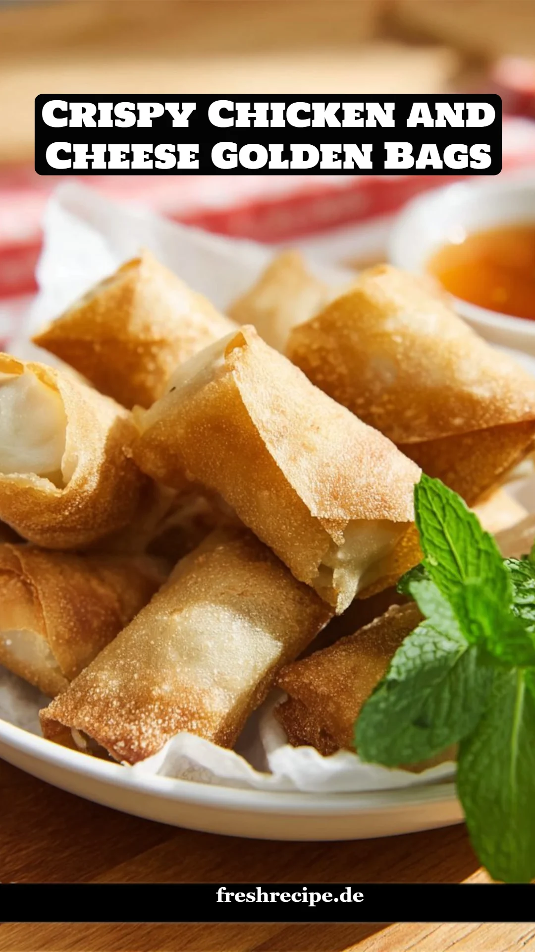 Crispy Chicken and Cheese Golden Bags