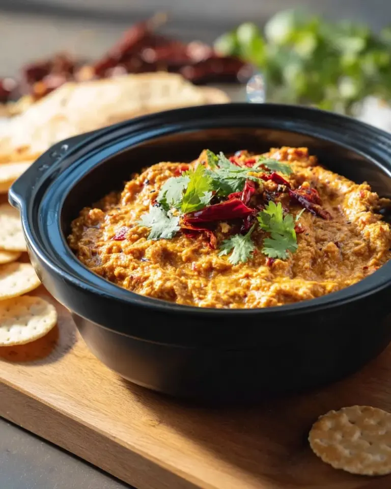 Delicious Thai Pork and Peanut Dip (Kao Tung Na Tung) served with fresh vegetables.
