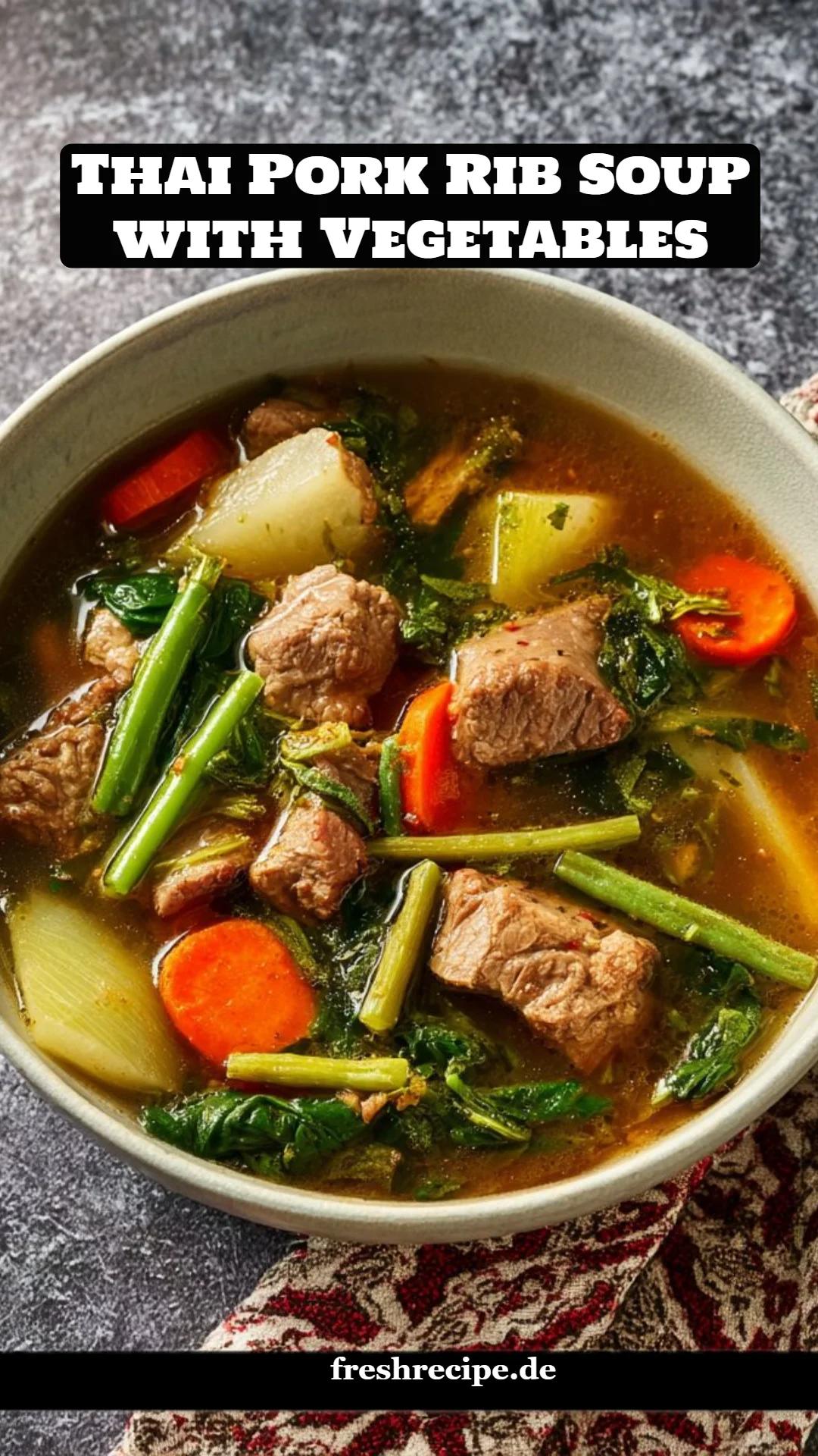 Thai Pork Rib Soup with Vegetables