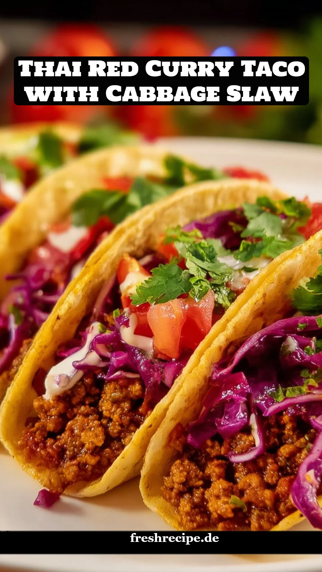 Thai Red Curry Taco with Cabbage Slaw